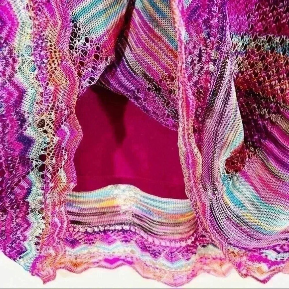 Laundry by Shelli Segal Multicolor Chic Knit Crochet Lined Mini Dress Size XS - Picture 6 of 10